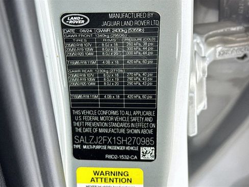 Certified 2025 Land Rover Range Rover Evoque S AWD/4WD image 35