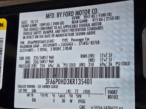 Used 2019 Ford Fusion SE FWD image 10