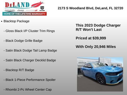 Used 2023 Dodge Charger R/T w/ Blacktop Package RWD image 2