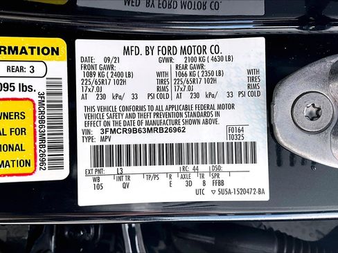 Certified 2021 Ford Bronco Sport Big Bend w/ Big Bend Package (96B) image 19