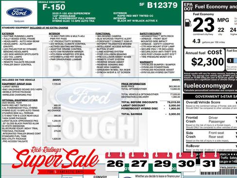 New 2025 Ford F150 Lariat w/ Equipment Group 502A High image 2