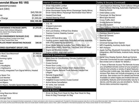 Used 2023 Chevrolet Blazer RS w/ Driver Confidence II Package AWD/4WD image 6