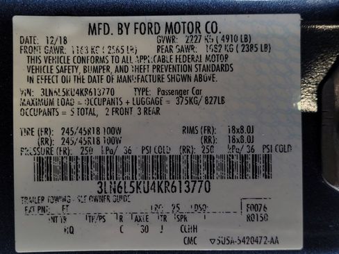 Used 2019 Lincoln MKZ Premiere FWD image 33