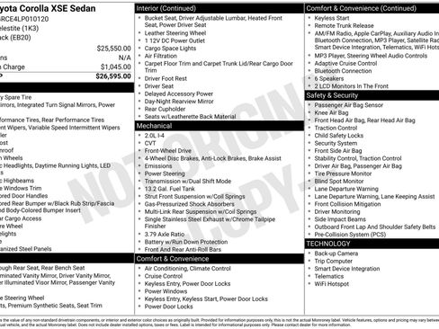 Certified 2020 Toyota Corolla XSE image 34