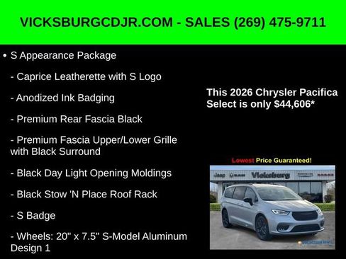 New 2026 Chrysler Pacifica Select w/ S Appearance Package image 11