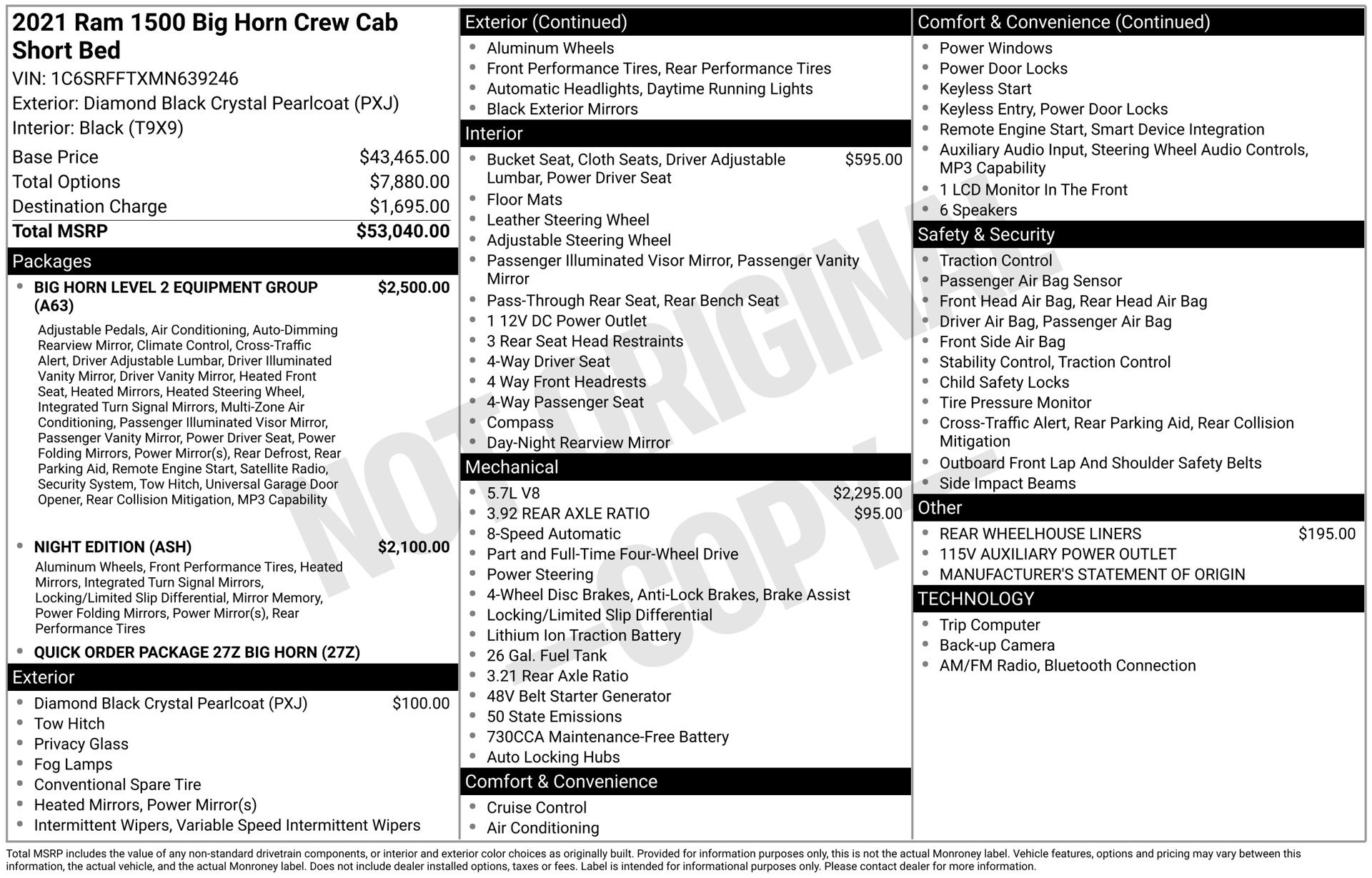 Used 2021 RAM 1500 Big Horn AWD/4WD image 37