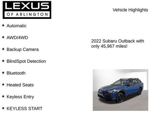 Used 2022 Subaru Outback Wilderness w/ Wilderness Package image 7