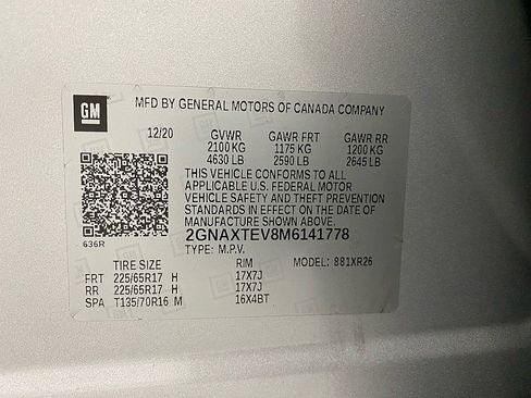 Used 2021 Chevrolet Equinox LT w/ LPO, Cargo Package image 10