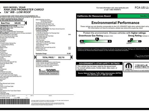 Used 2025 RAM ProMaster 2500 w/ U-Haul Equipment Group FWD image 3