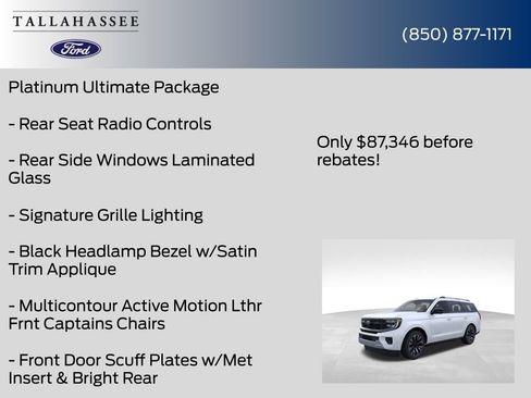 New 2025 Ford Expedition Platinum w/ Platinum Ultimate Package image 9