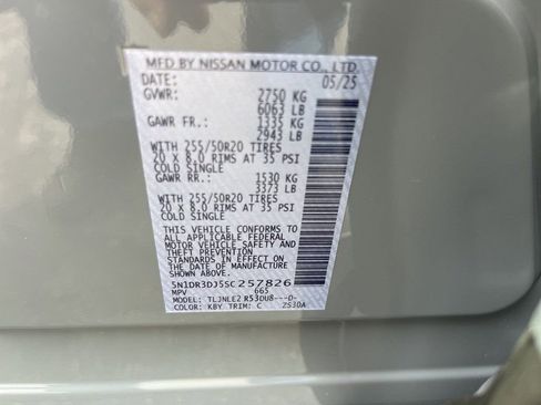 New 2025 Nissan Pathfinder Platinum w/ Cargo Package image 30