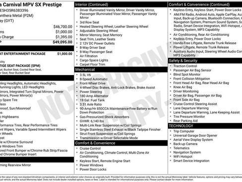 Used 2024 Kia Carnival SX Prestige FWD image 2