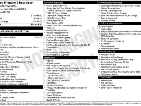 Used 2024 Jeep Wrangler Sport image 18