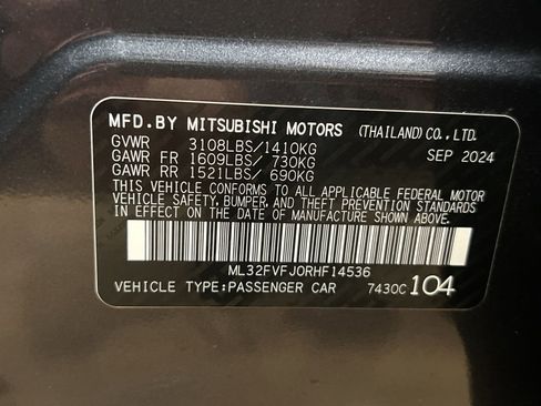 Used 2024 Mitsubishi Mirage G4 SE FWD image 26