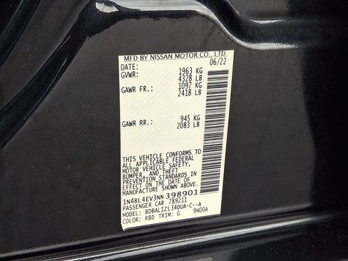 Certified 2022 Nissan Altima 2.5 SL FWD image 28