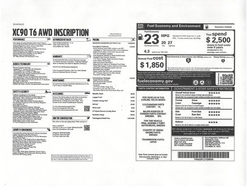 Used 2018 Volvo XC90 T6 Inscription w/ Convenience Package image 24