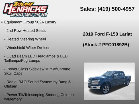 Used 2019 Ford F150 Lariat w/ Equipment Group 502A Luxury AWD/4WD image 23