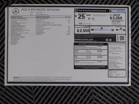 Certified 2025 Mercedes-Benz E 450 4MATIC All-Terrain Wagon image 9