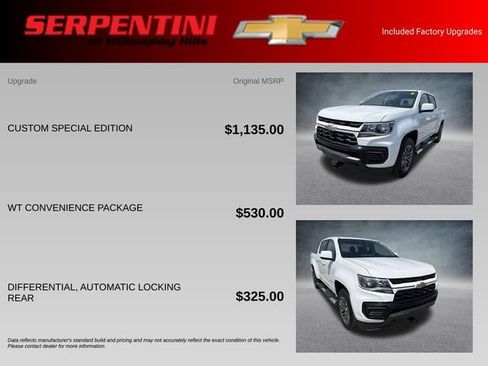 Used 2021 Chevrolet Colorado W/T w/ Custom Special Edition AWD/4WD image 4