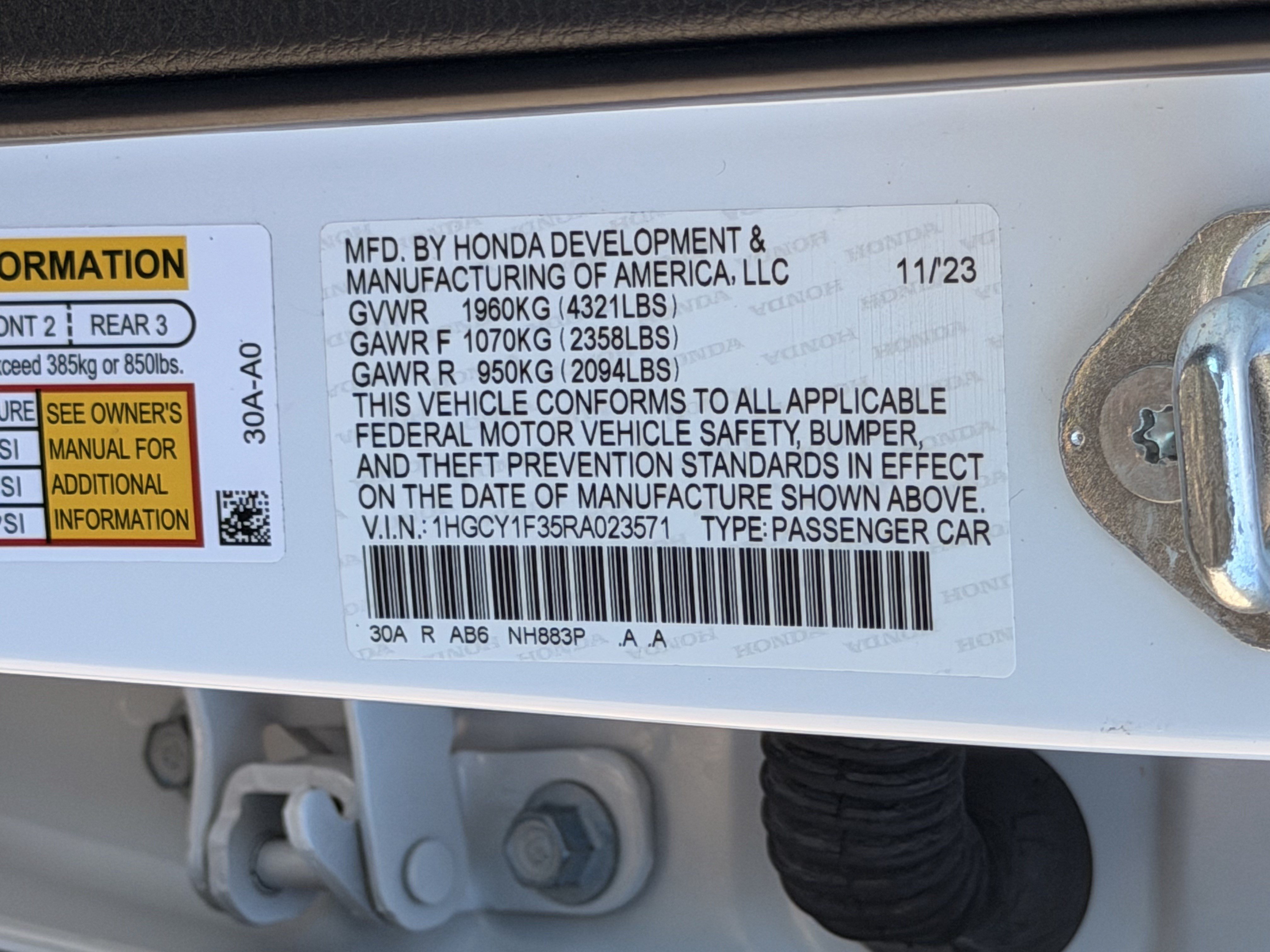 Certified 2024 Honda Accord EX image 28