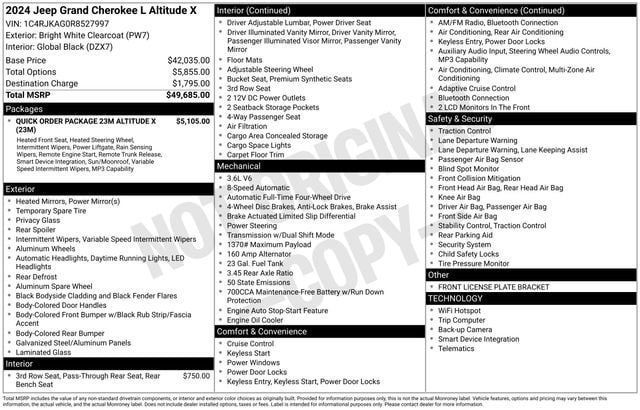 Used 2024 Jeep Grand Cherokee L Altitude AWD/4WD image 33