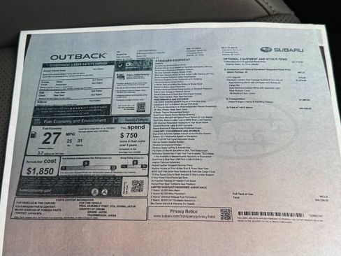 Used 2026 Subaru Outback Limited w/ Premium/Limited Plus Package AWD/4WD image 37