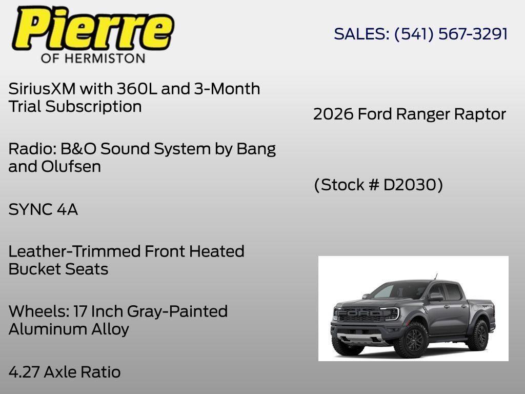 New 2026 Ford Ranger Raptor AWD/4WD image 10