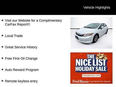 Used 2012 Honda Civic LX image 3