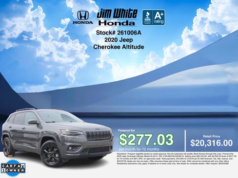 Used 2020 Jeep Cherokee Latitude Plus AWD/4WD image 3