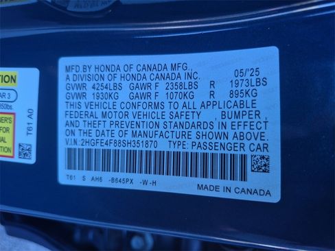 Certified 2025 Honda Civic Sport image 26