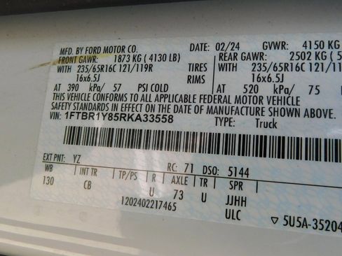 Used 2024 Ford Transit 250 Low Roof w/ Exterior Upgrade Package image 8