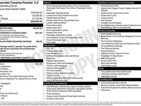 Used 2019 Chevrolet Traverse Premier w/ Redline Edition FWD image 10