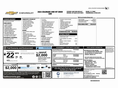 Used 2023 Chevrolet Colorado W/T image 2