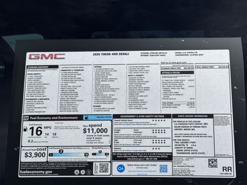 New 2026 GMC Yukon Denali w/ Sun & Power Step Package AWD/4WD image 41