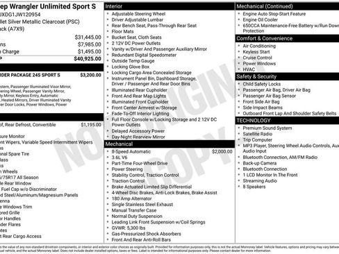 Used 2018 Jeep Wrangler Unlimited Sport S AWD/4WD image 48