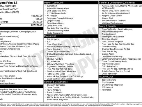 Used 2025 Toyota Prius LE FWD image 6