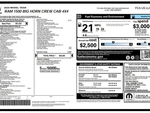 Used 2025 RAM 1500 Big Horn AWD/4WD image 4