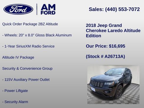 Used 2018 Jeep Grand Cherokee Altitude AWD/4WD image 24