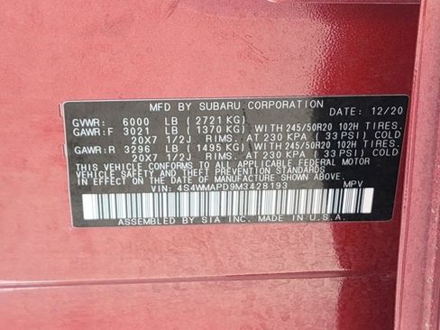 Used 2021 Subaru Ascent Limited w/ Technology Package image 20