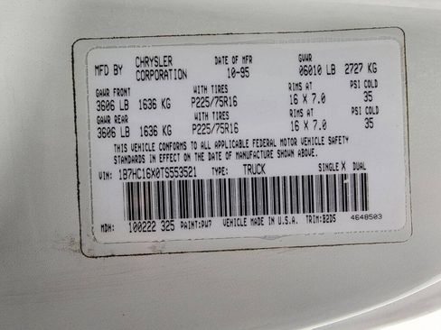 Used 1996 Dodge Ram 1500 Truck 2WD Regular Cab image 16