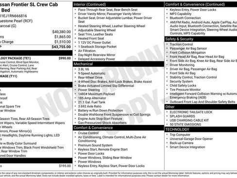 Used 2024 Nissan Frontier SL w/ Technology Package RWD image 33