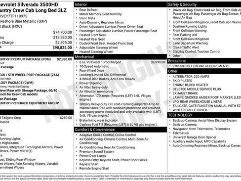 New 2026 Chevrolet Silverado 3500 High Country w/ High Country Premium Package image 6