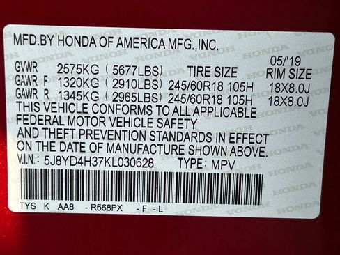 Used 2019 Acura MDX SH-AWD Sport Utility 4D image 28