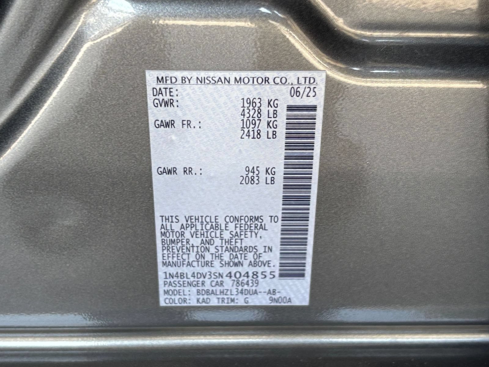 Used 2025 Nissan Altima 2.5 SV FWD image 28
