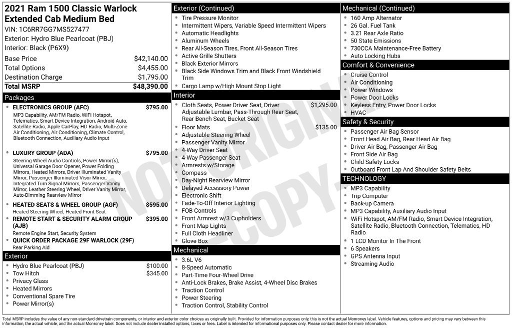 Used 2021 RAM 1500 Warlock w/ Luxury Group AWD/4WD image 10