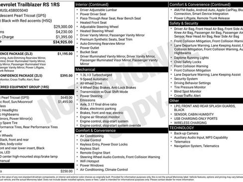 Used 2025 Chevrolet TrailBlazer RS w/ Convenience Package AWD/4WD image 2
