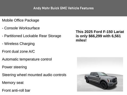 Used 2025 Ford F150 Lariat w/ Equipment Group 501A Mid image 8