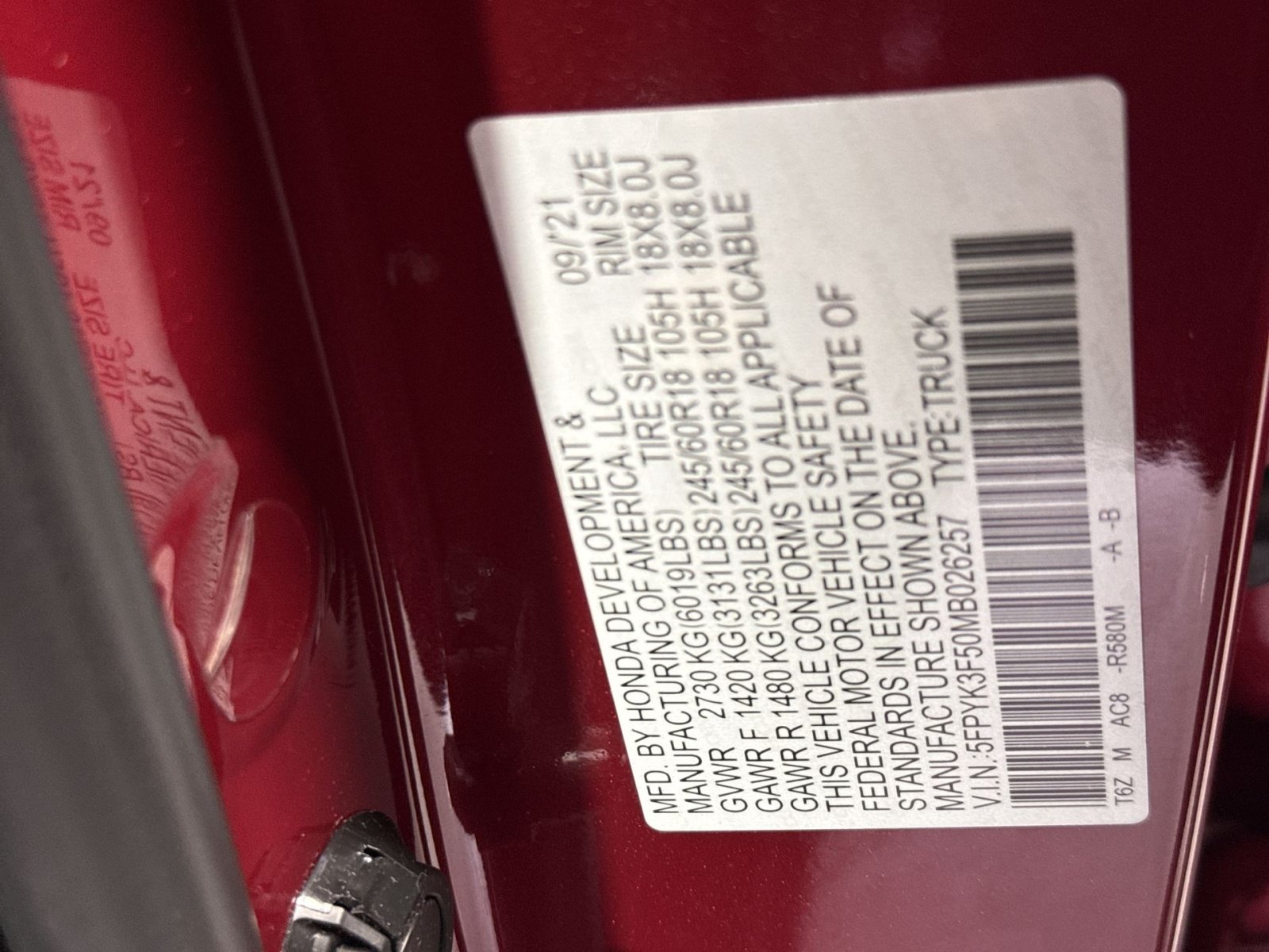 Used 2021 Honda Ridgeline RTL image 31