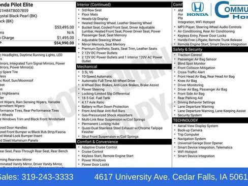 New 2026 Honda Pilot Elite image 1