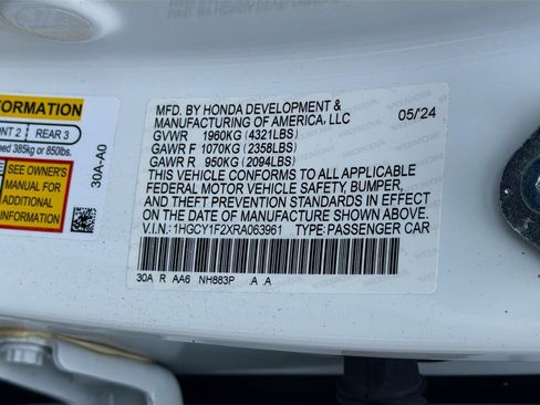 Certified 2024 Honda Accord LX image 37